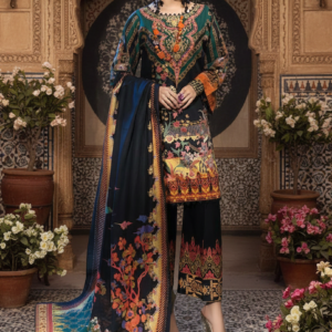 A girl Sultan's Garden Digital Print 3-PC Suit